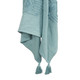 50" X 60" Teal And Blue Cotton Woven Ikat Throw Blanket with Fringe