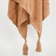 50" X 60" Terra Cotta Cotton Woven Geometric Throw Blanket with Fringe