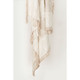 50" X 60" Ivory Cotton Woven Striped Throw Blanket with Fringe