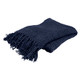 50" X 50" Indigo Woven Cotton Throw Blanket