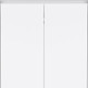 71" White Wood Two Door Two Drawer Combo Dresser