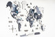 24" X 39" Black Gray and White Wood World Map Hanging Dimensional Sculpture