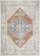 7' X 9' Gray Oriental Power Loom Distressed Washable Area Rug