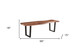 66" Brown And Black Solid Wood Dining bench