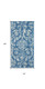 2' X 4' Blue Damask Power Loom Area Rug