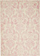 4' X 6' Cream Damask Power Loom Area Rug