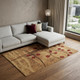 7' X 10' Brown Floral Power Loom Area Rug