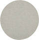 6' Gray Round Power Loom Area Rug