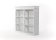 87" Antiqued White Solid and Manufactured Wood Four Door Two Drawer Pantry Or Storage Closet