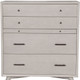38" Gray Solid Wood Four Drawer Dresser