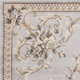 3' X 5' Light Gray Green And Tan Floral Medallion Area Rug