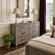 62" Brown Solid Wood Six Drawer Double Dresser
