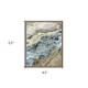 Stone Modern Abstract Champagne Gold Floater Frame Print Wall Art