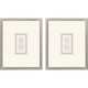 Set Of Two Portrait Intaglio I Silver Framed Print Wall Art