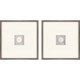 Set Of Two Coastal Intaglio III Silver Framed Print Wall Art