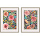 Set Of Two Flower Patch Gold Framed Print Wall Art