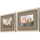 Set Of Two Quiet Place Gold Framed Print Wall Art