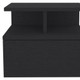 14" Black Wood One Drawer Floating Nightstand