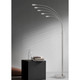 82" Nickel Five Light Led Arc Floor Lamp