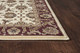 3' X 5' Red Ivory And Brown Floral Medallion Area Rug