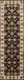 8' Black Ivory And Brown Floral Medallion Runner Rug