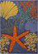 5' X 7' Orange Green and Blue Indoor Outdoor Area Rug