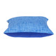 18" Blue Cotton Throw Pillow