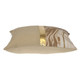 20" Beige and Gold Striped Cotton Blend Throw Pillow