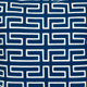 20" Blue Geometric Cotton Throw Pillow