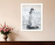 Lighthouse White Framed Print Wall Art