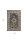 3' X 5' Navy Blue Gold And Ivory Medallion Area Rug