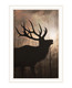 Elk Sunrise White Framed Print Wall Art