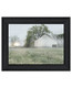 Green Country Morning Black Framed Print Wall Art