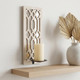 6" White Wood Wall Sconce Candle Holder