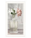 Cottage Peach Rose White Framed Print Wall Art