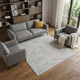 7' X 10' Beige and Ivory Floral Distressed Area Rug