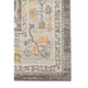 9' X 12' Gray and Orange Floral Stain Resistant Indoor Outdoor Area Rug