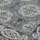 9' X 12' Charcoal And Ivory Medallion Area Rug