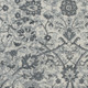 6' Charcoal and Gray Floral Power Loom Runner Rug