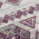 10' Ivory Blue and Orange Geometric Power Loom Runner Rug