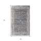 2' X 3' Ivory Charcoal And Brick Red Oriental Area Rug
