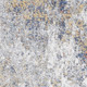 8' Ivory Blue And Yellow Abstract Runner Rug