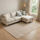 8' X 10' Tan And Ivory Jute Geometric Flatweave Handmade Area Rug
