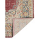 2' X 3' Ivory Red And Blue Medallion Distressed Area Rug