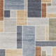 10' Blue And Green Geometric Washable Runner Rug