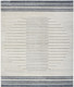 8' X 10' Ivory And Blue Geometric Washable Area Rug