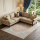 8' X 10' Brown and Blue Oriental Power Loom Distressed Area Rug With Fringe