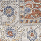 5' X 7' Gray and Red Oriental Power Loom Area Rug