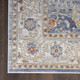 7' X 9' Blue and Gray Oriental Power Loom Area Rug