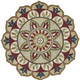 4' Red Round Wool Floral Hand Tufted Area Rug
